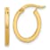 10k Yellow Gold 3/4 inch Polished and Textured Oval Hoop Earrings