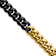 Stainless Steel Polished Black and Yellow IP-plated 12mm Bracelet