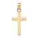 14k Yellow Gold Polished Small Cross Charm