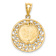 14k Yellow Gold Brushed, Textured and Polished Virgin Mary Pendant