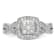 Rhodium Over 14K White Gold Lab Grown Diamond Cluster Engagement Ring 0.39ctw