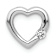 Rhodium Over 14k White Gold Diamond Heart Chain Slide Pendant