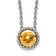 Sterling Silver Antiqued with 14K Accent Citrine Necklace
