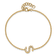 14k Yellow Gold Diamond Sideways Letter S Bracelet