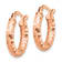 14k Rose Gold Diamond-Cut 3/8" Hoop Earrings