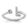 Rhodium Over 14K White Gold Lab Grown Diamond VS/SI GH, Initial L
Adjustable Ring