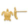 14K Yellow Gold 11mm Sea Turtle Stud Earrings