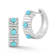 Rachel Zoe Lab-Created Turquoise Ribbed Hoop Earrings in Rhodium Over
Sterling Silver