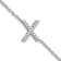 Rhodium Over 14k White Gold Diamond Sideways Letter X Bracelet