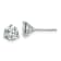 Rhodium Over 14K White Gold 1.5ct. 6.0mm Round J-K Color Moissanite Earrings