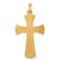 14k Yellow Gold and Rhodium Over 14k Yellow Gold Polished Beaded Edge
Cross Pendant