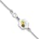 Sterling Silver Polished Enameled Bee 6-inch Children's Bracelet