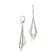 CZ Pave Drop Earrings In 14K Gold Over Brass