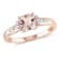 Morganite and Diamond 10K Rose Gold Ring 1.00ctw