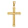 14K Yellow Gold Diamond-cut Cross Pendant