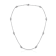 CZ Station Necklace In Sterling Silver 16 Inch