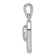 Rhodium Over Sterling Silver Lab Created Blue Inlay Opal Sandal Pendant