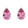 6x4mm Pear Shape Pink Topaz Rhodium Over 10k White Gold Stud Earrings