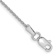 Rhodium Over 14k White Gold Parisian Wheat Link Bracelet