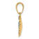14k Two-tone Gold Diamond-Cut Flower Pendant