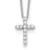 Rhodium Over 10k White Gold 0.25 ctw Diamond Cross Pendant with 18 inch
Cable Chain