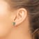 Sterling Silver with 14K Accent Antiqued Peridot Post Earrings