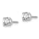 Rhodium Over 14K Gold Certified Lab Grown Diamond 1/2ct. VS/SI GH+,
4-Prong Earrings
