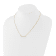 14K Yellow Gold and White Rhodium-plated Polished and Diamond-cut Bar Necklace