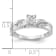 Rhodium Over 14K White Gold Diamond Trio Engagement Ring 0.13ctw