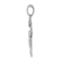 Rhodium Over 14k White Gold Satin Diamond Kid with Hat Pendant