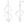 8-9mm White Cultured Freshwater Pearl Rhodium Over Sterling Silver Earrings