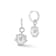 Rachel Zoe CZ Fluted Disk Charm Huggie Hoop Earrings in Rhodium Over
Sterling Silver