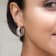 14K Yellow Gold Over Sterling Silver Clear Chunky Rope Acrylic Hoops