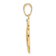 14K Two-tone Gold Diamond-Cut Floral Turtle Pendant