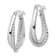 Rhodium Over Sterling Silver Polished Double Oval Hoop Earrings