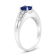 0.68ctw Sapphire and Diamond Ring in 14k White Gold