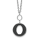 Sterling Silver Rhodium-plated 18-inch with 2-inch Extension Black
Enamel Circle Necklace