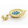Turquoise Doublet Enhancer Pendant In 18K Gold Over Sterling Silver 20x15mm