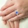 14K White Gold Round Tanzanite and Diamond Ring, 1.54ctw