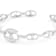 Bold CZ Mariner Link Cuff Bracelet In Sterling Silver