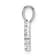 Rhodium Over 14k White Gold Diamond Number 7 Pendant