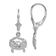 Rhodium Over 14k White Gold Textured Blue Crab Earrings