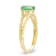 Oval Emerald 10K Yellow Gold Twist Band Ring 0.50ctw