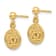 14k Yellow Gold Polished Raphael Angel Dangle Earrings