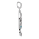 Rhodium Over Sterling Silver Polished and Antiqued Cubic Zirconia
Mermaid Pendant
