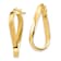 14k Yellow Gold 1 1/8" Polished Wavy Hoop Earrings