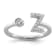Rhodium Over 14K White Gold Lab Grown Diamond VS/SI GH, Initial Z
Adjustable Ring