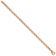 14k Rose Gold 5mm Ridged Edged Fancy Link Bracelet
