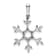 Rhodium Over 14k White Gold Diamond Snowflake Pendant