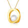 Freshwater Pearl Solitaire Pendant In 14K Gold Over Sterling Silver